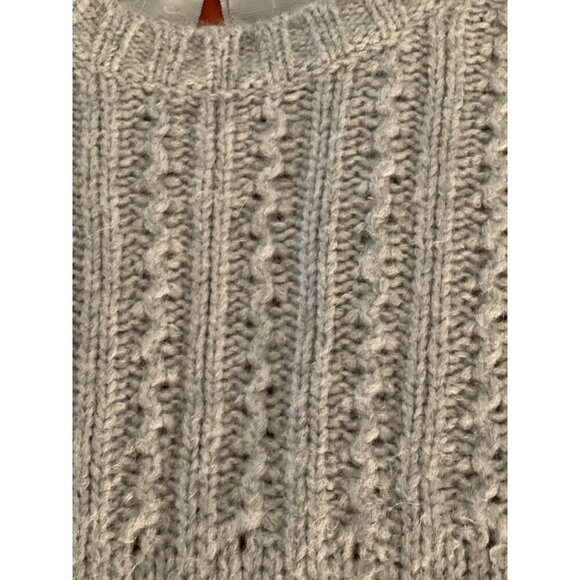 Arpeggio knitwear 20%‎ Wool 5% Alpaca Blue Gray Tunic Chunky Sweater Sz L - Picture 2 of 14